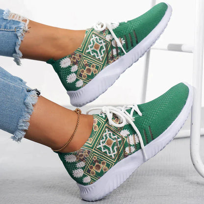 Stijlvolle Gaas Sneakers Met Bloemenprint voor Dames | Perfect voor alle seizoenen