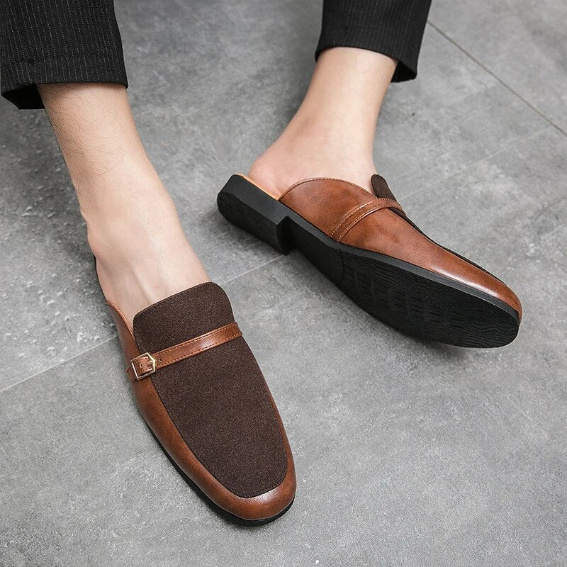 Elegante Suède Vegan Leren Loafers Met Gesp Voor Heren | Ideaal voor de zomer