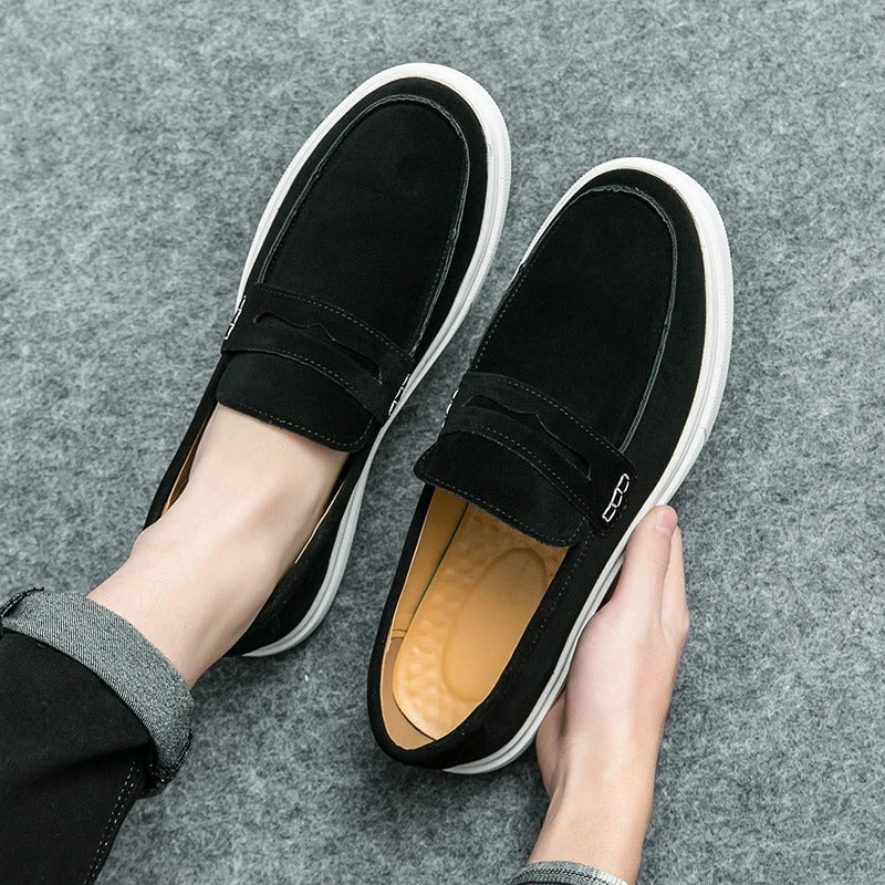 Oud Suède Loafers Met Vetersluiting Voor Heren | Perfect voor casual dagen