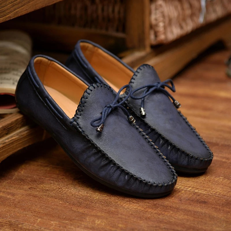 Klassieke Vegan Leren Loafers Met Vetersluiting Voor Heren | Perfect voor casual dagen