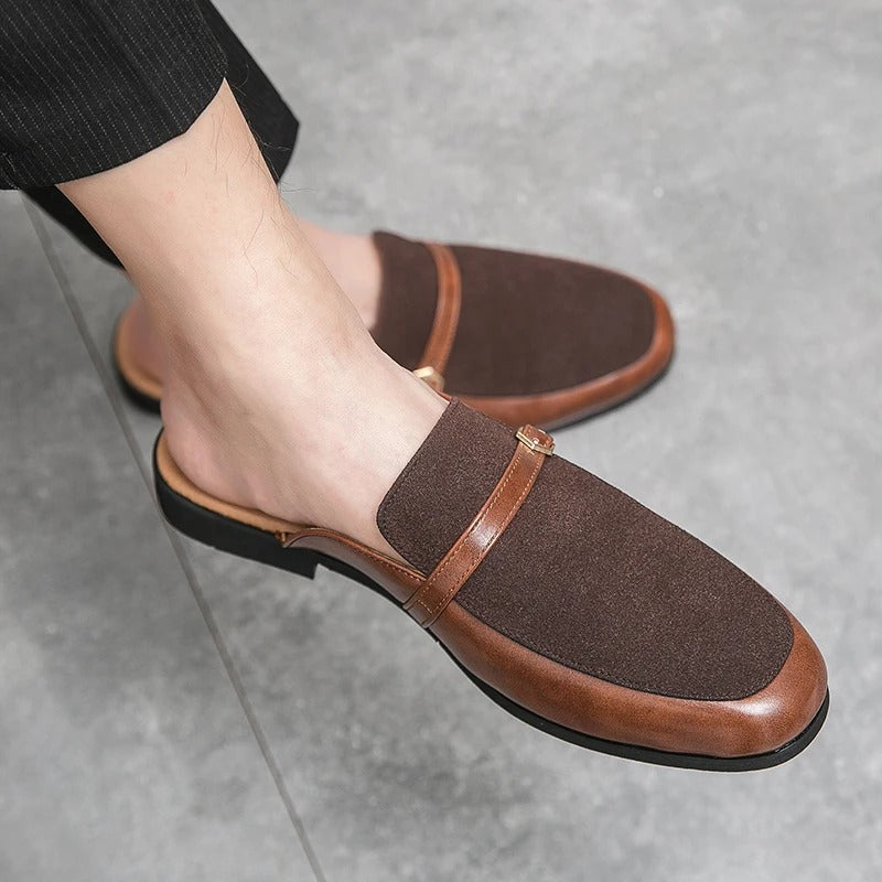 Elegante Suède Vegan Leren Loafers Met Gesp Voor Heren | Ideaal voor de zomer