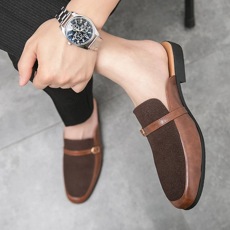 Elegante Suède Vegan Leren Loafers Met Gesp Voor Heren | Ideaal voor de zomer