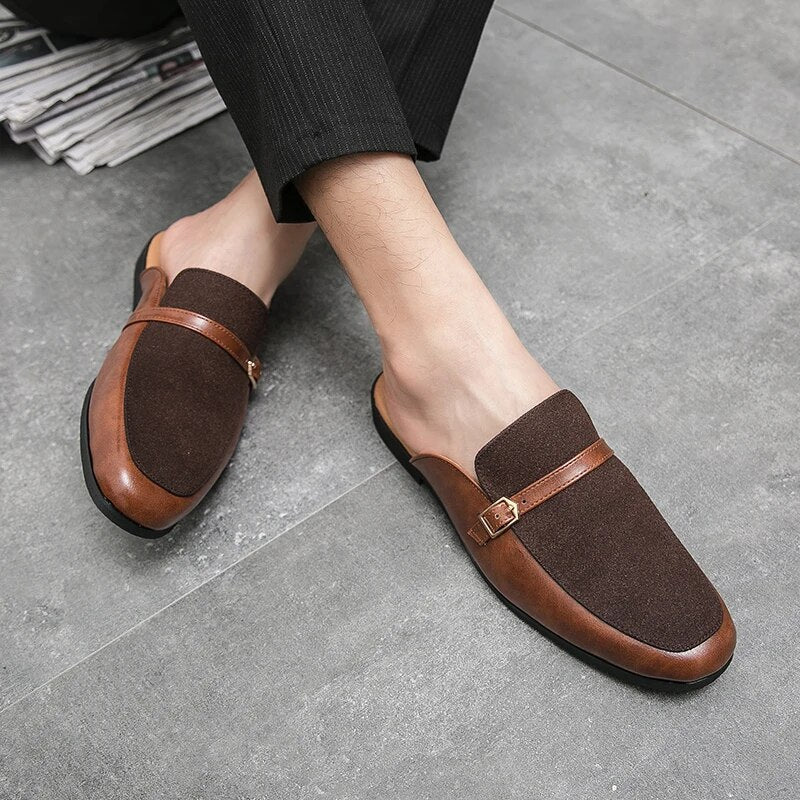 Elegante Suède Vegan Leren Loafers Met Gesp Voor Heren | Ideaal voor de zomer