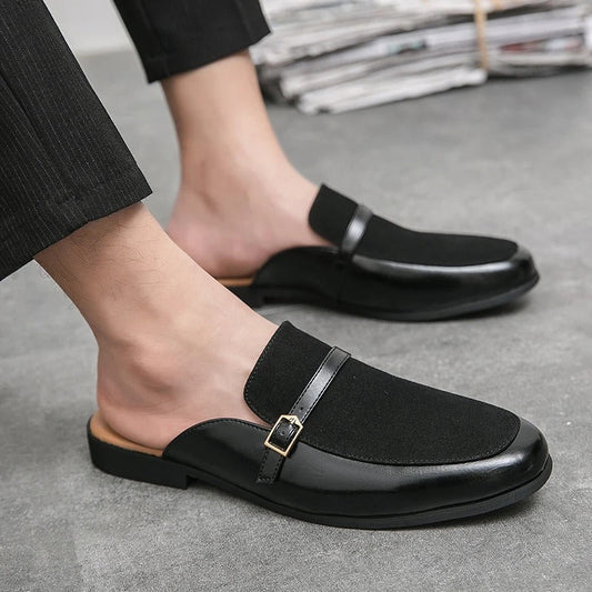 Elegante Suède Vegan Leren Loafers Met Gesp Voor Heren | Ideaal voor de zomer