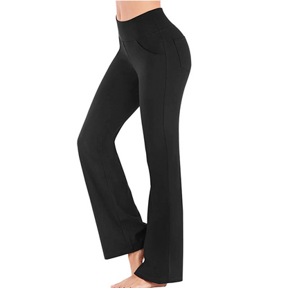 Ongedwongen Uitlopende Hoge Taille Broek met Telefoonvak voor Dames | Perfect voor casual dagen