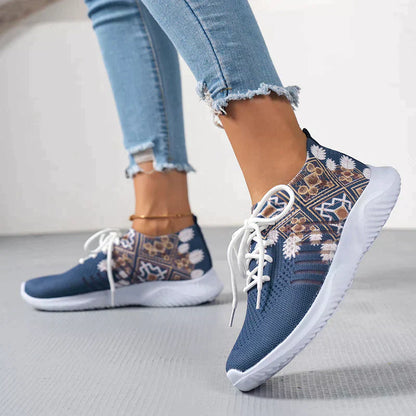 Stijlvolle Gaas Sneakers Met Bloemenprint voor Dames | Perfect voor alle seizoenen