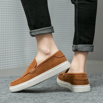 Oud Suède Loafers Met Vetersluiting Voor Heren | Perfect voor casual dagen