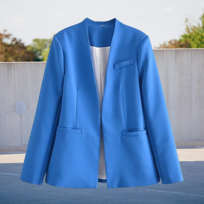 Klassieke Losse Zwarte Blazer Met Zakken voor Dames | Ideaal voor informele dagen