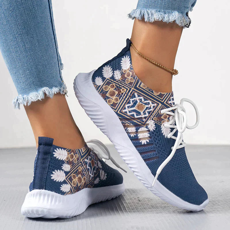 Stijlvolle Gaas Sneakers Met Bloemenprint voor Dames | Perfect voor alle seizoenen