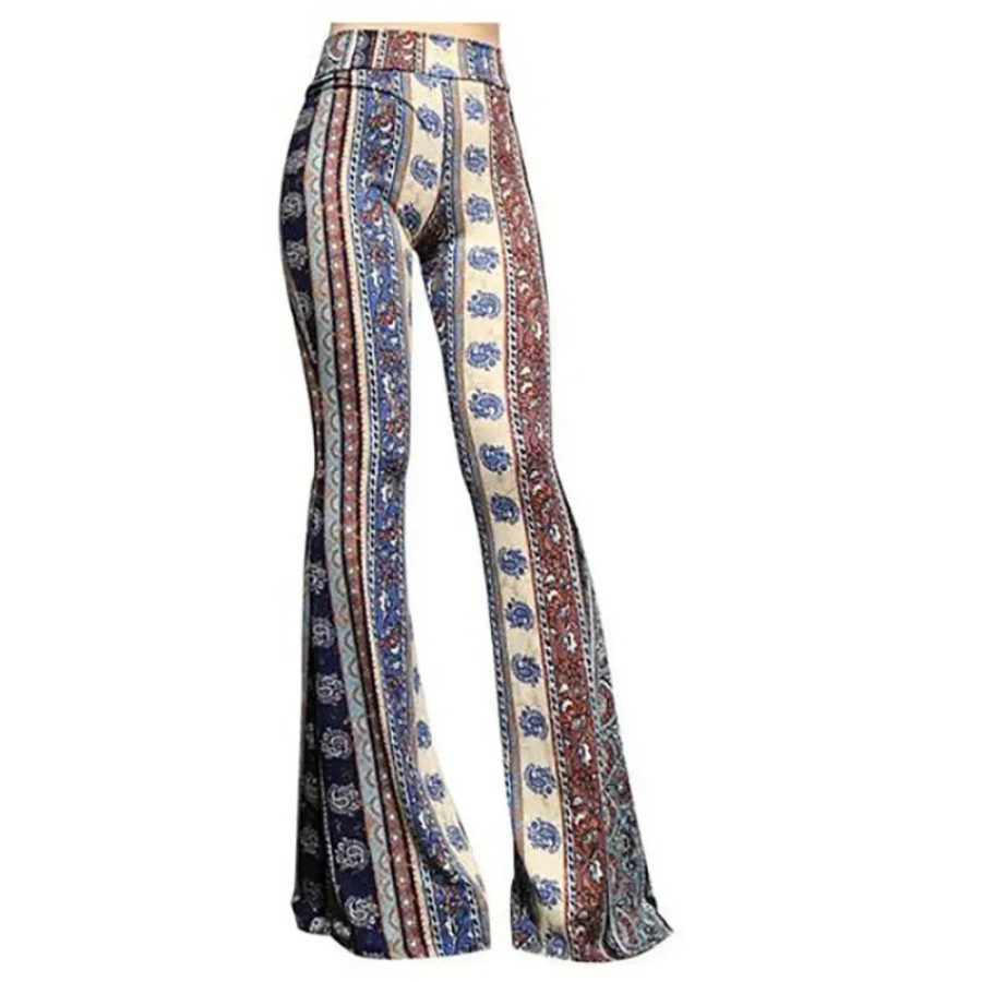 Klassieke Hoog Getailleerde Spijker Fakkel Broek Met Omslag Taille En Print Voor Dames | Perfect voor alle seizoenen