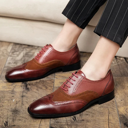 Klassieke Oxford Vegan Leren Schoenen Met Wingtip En Brogue Details voor Heren | Ideaal voor informele dagen