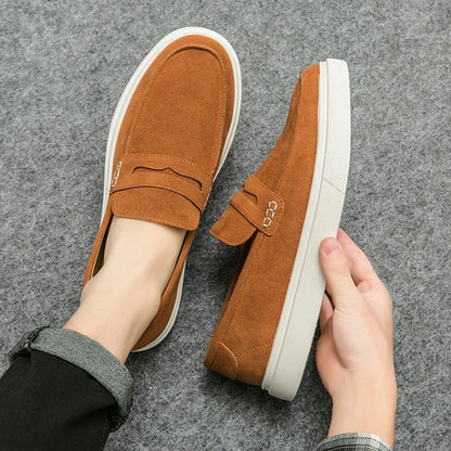 Oud Suède Loafers Met Vetersluiting Voor Heren | Perfect voor casual dagen