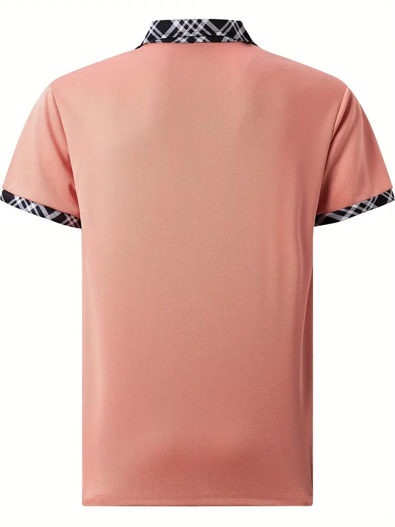 Klassiek Regular Fit T-shirt Met Geruite Kraag voor Heren | Perfect voor casual dagen