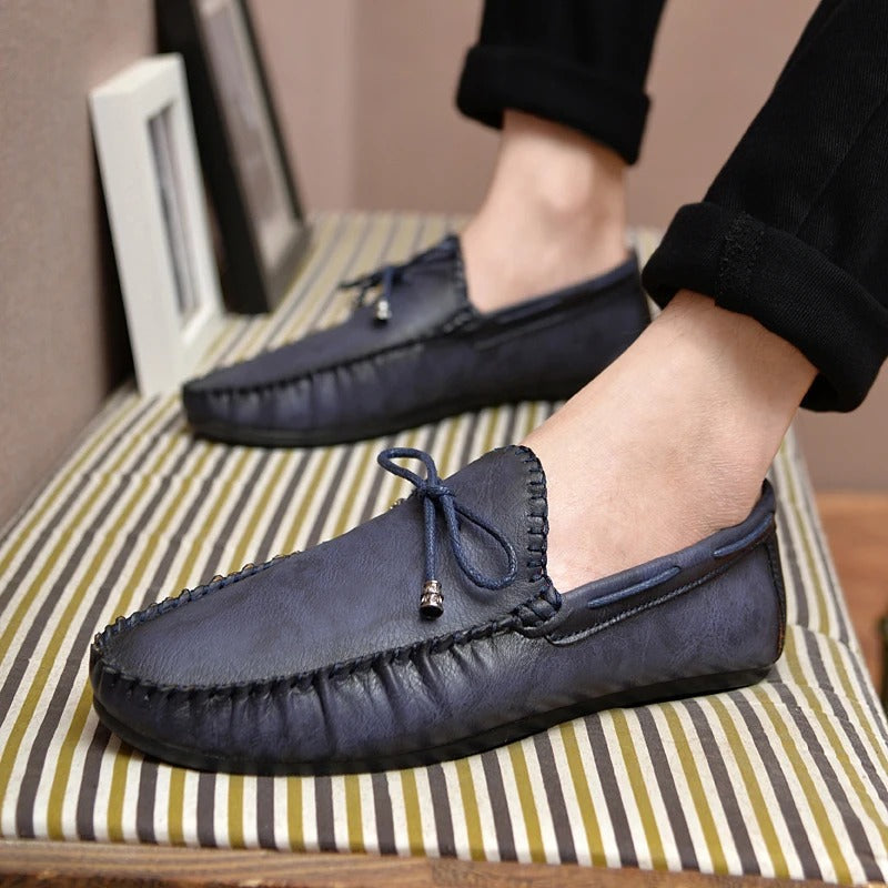 Klassieke Vegan Leren Loafers Met Vetersluiting Voor Heren | Perfect voor casual dagen