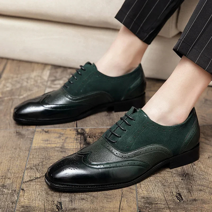 Klassieke Oxford Vegan Leren Schoenen Met Wingtip En Brogue Details voor Heren | Ideaal voor informele dagen