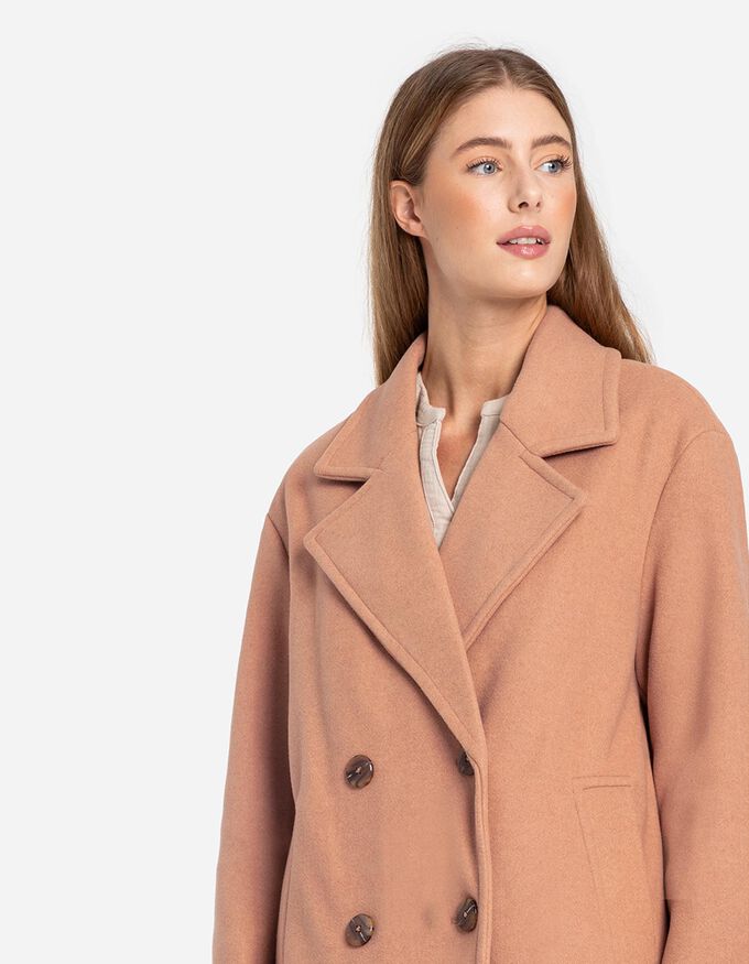 Moderne Lange Trenchcoat Met Knopen En Zijkwasten Voor Dames | Perfect voor alle seizoenen