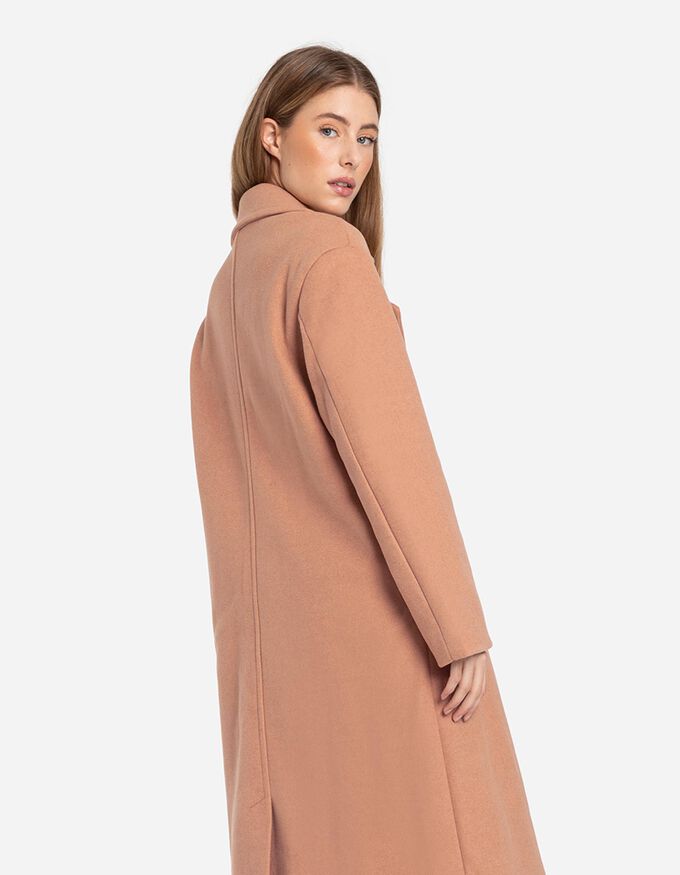 Moderne Lange Trenchcoat Met Knopen En Zijkwasten Voor Dames | Perfect voor alle seizoenen