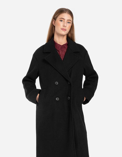 Moderne Lange Trenchcoat Met Knopen En Zijkwasten Voor Dames | Perfect voor alle seizoenen