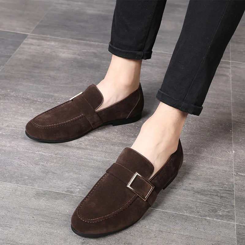 Stijlvolle Suede Sloffen Met Gesp Voor Heren | Perfect voor casual dagen