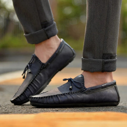 Klassieke Vegan Leren Loafers Met Vetersluiting Voor Heren | Perfect voor casual dagen