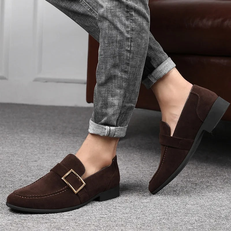 Stijlvolle Suede Sloffen Met Gesp Voor Heren | Perfect voor casual dagen