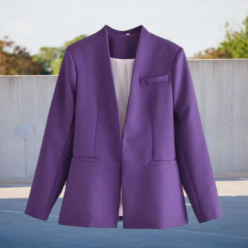 Klassieke Losse Zwarte Blazer Met Zakken voor Dames | Ideaal voor informele dagen