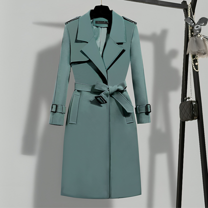 Elegante Dubbelrijige Trenchcoat Met Riem voor Dames | Ideaal voor informele dagen