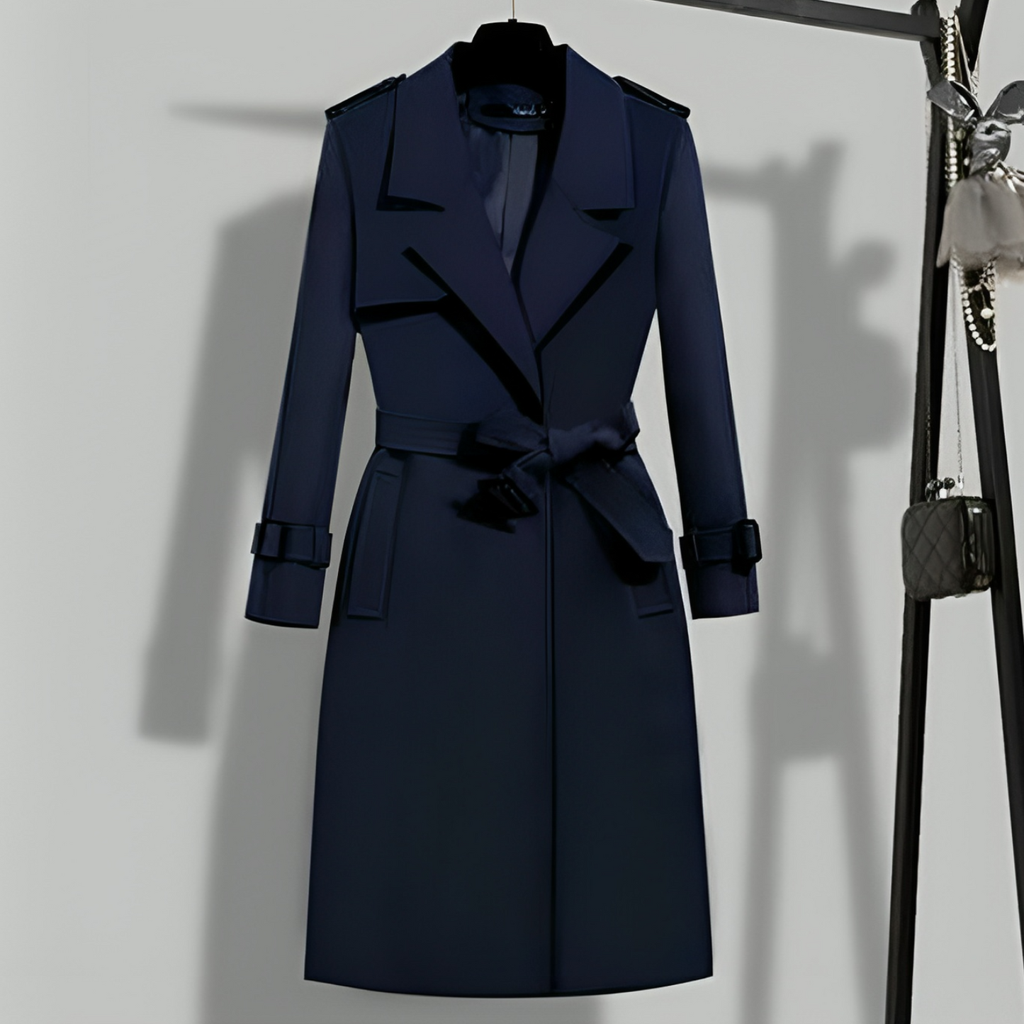 Elegante Dubbelrijige Trenchcoat Met Riem voor Dames | Ideaal voor informele dagen