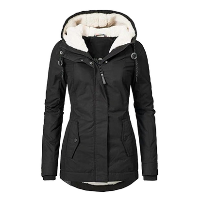 Stijlvolle Regenjas Met Capuchon En Fleece Voering Voor Dames | Ideaal voor de winter