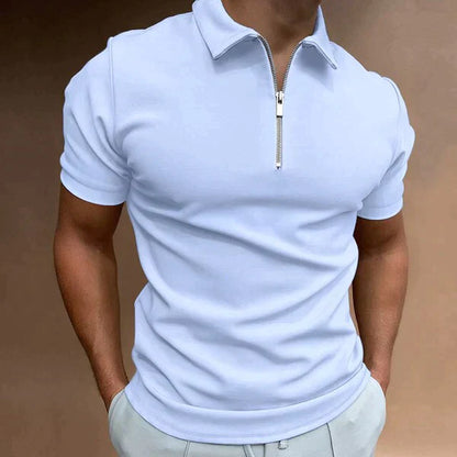 Hippe Getailleerd Halve Rits Polo T-Shirt voor Heren | Ideaal voor de zomer