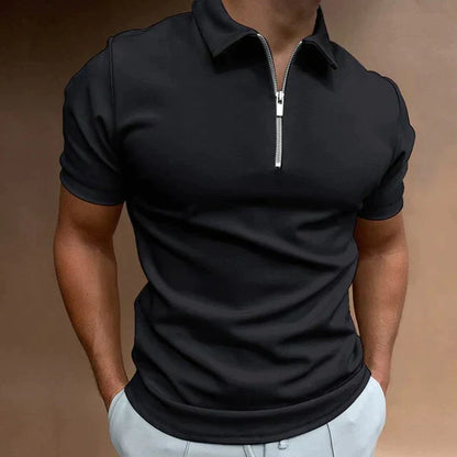 Hippe Getailleerd Halve Rits Polo T-Shirt voor Heren | Ideaal voor de zomer