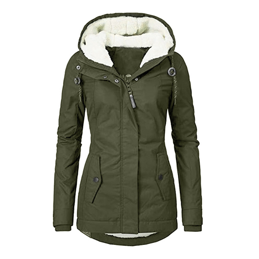 Stijlvolle Regenjas Met Capuchon En Fleece Voering Voor Dames | Ideaal voor de winter