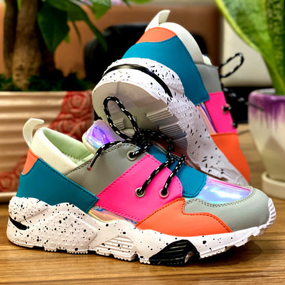 Stijlvolle Multicolor Hoge Sneakers voor Dames | Ideaal voor informele dagen