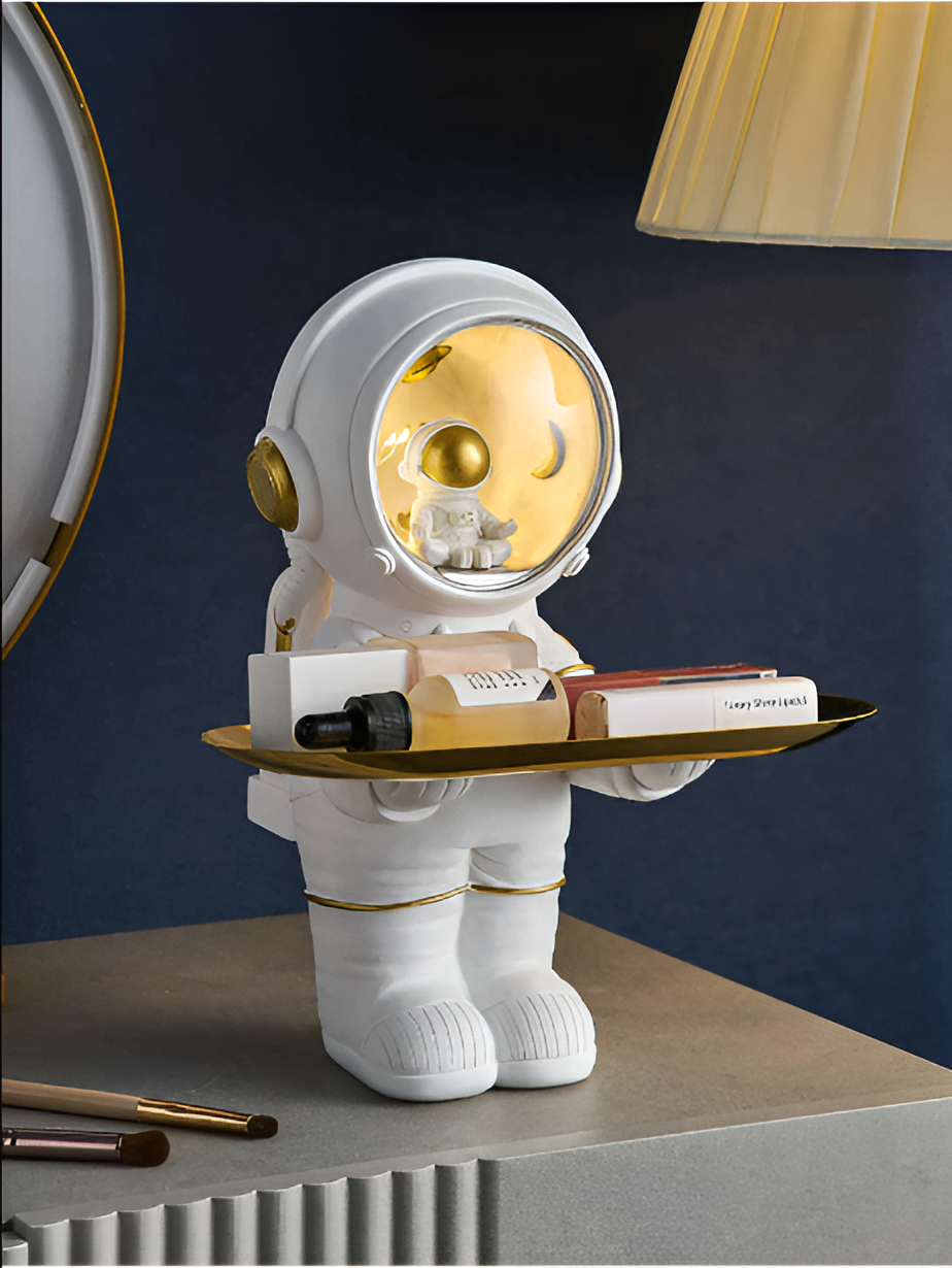 CosmoCatch | Moderne Opbergtray, Astronaut Hars Organizer, Ideaal voor Ruimte-Thema Decoratie