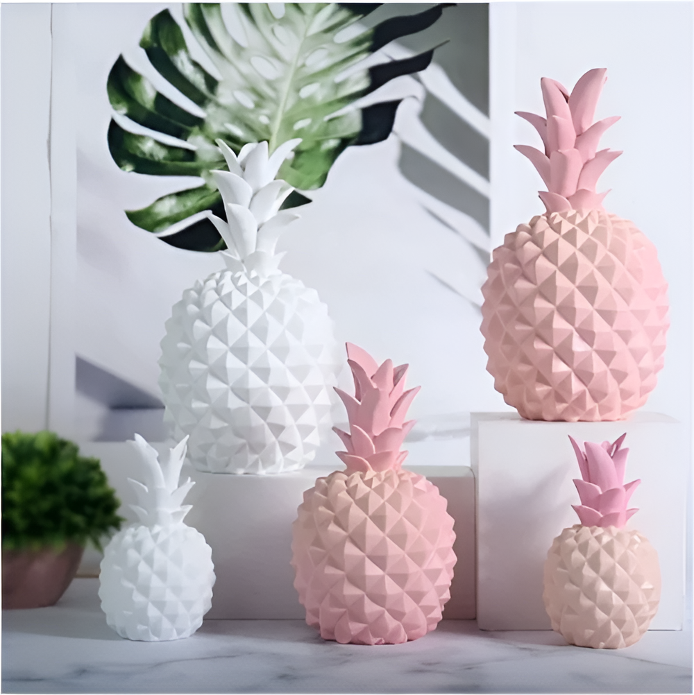 GoldenPine | Levendige Spaarpot, Hars Ananas Spaarpot, Fruit-Thema Geldkistje, Ideaal voor Woondecoratie & Sparen