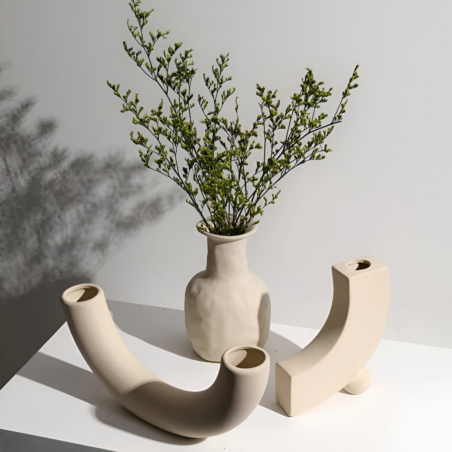 PurityVase | Elegante Vaas, Nordic Keramisch Ornament, Ideaal voor Bloemstukken