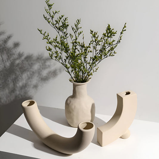 PurityVase | Elegante Vaas, Nordic Keramisch Ornament, Ideaal voor Bloemstukken