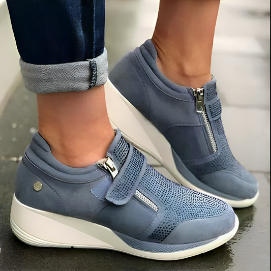 Elegante Platform Sneakers Met Kralen En Rits Voor Dames | Ideaal voor dagelijks gebruik