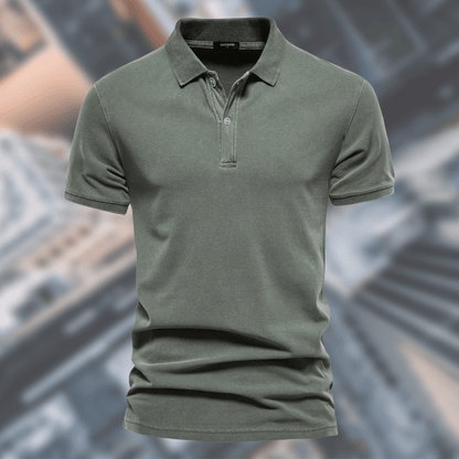 Comfortabel Effen Polo T-Shirt Met Aansluitende Mouwen voor Heren | Ideaal voor de zomer