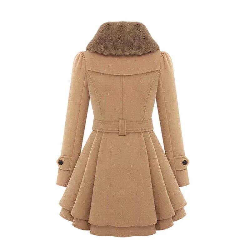 Elegante Trenchcoat met Sherpa-voering en Riem voor Dames | Ideaal voor de winter