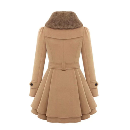 Elegante Trenchcoat met Sherpa-voering en Riem voor Dames | Ideaal voor de winter