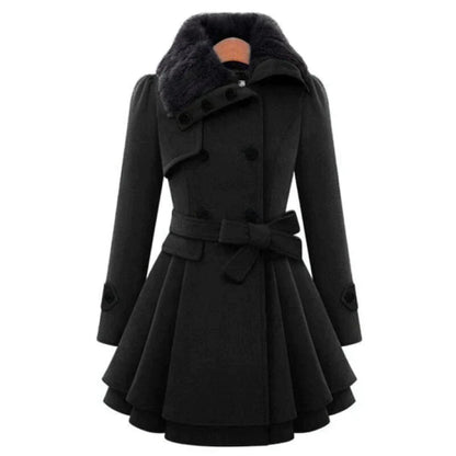 Elegante Trenchcoat met Sherpa-voering en Riem voor Dames | Ideaal voor de winter