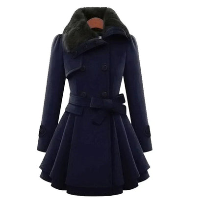 Elegante Trenchcoat met Sherpa-voering en Riem voor Dames | Ideaal voor de winter