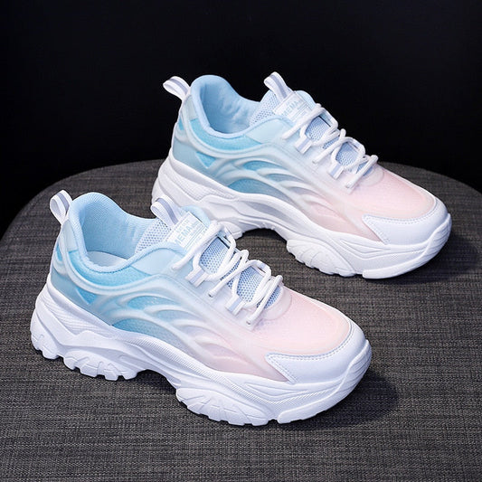 Grof Pastel Kleur Veterschoenen Sneakers Voor Dames | Ideaal voor alle seizoenen