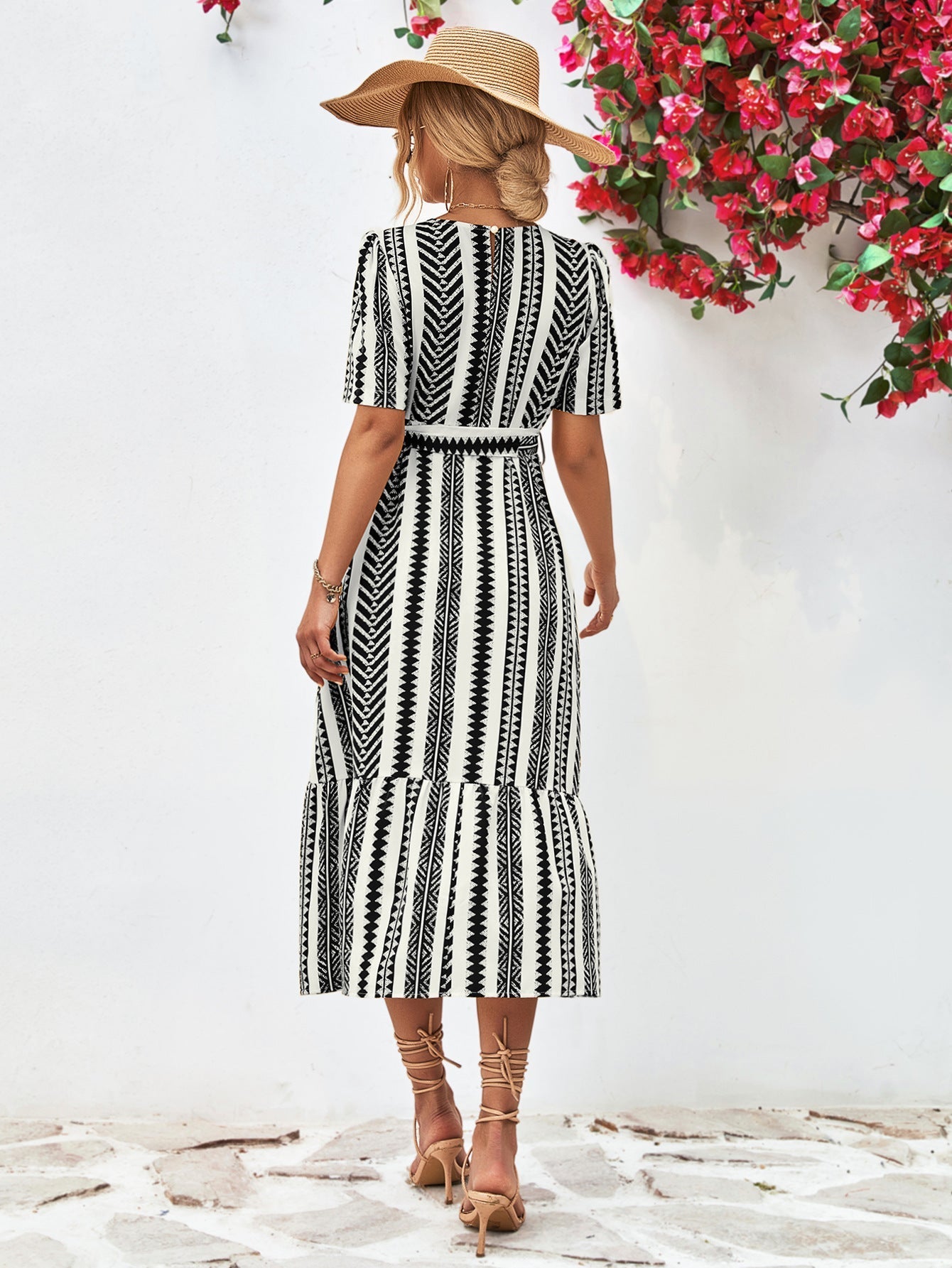 Klassieke Maxi Jurk Met Vleermuismouwen En Split voor Dames | Perfect voor casual dagen