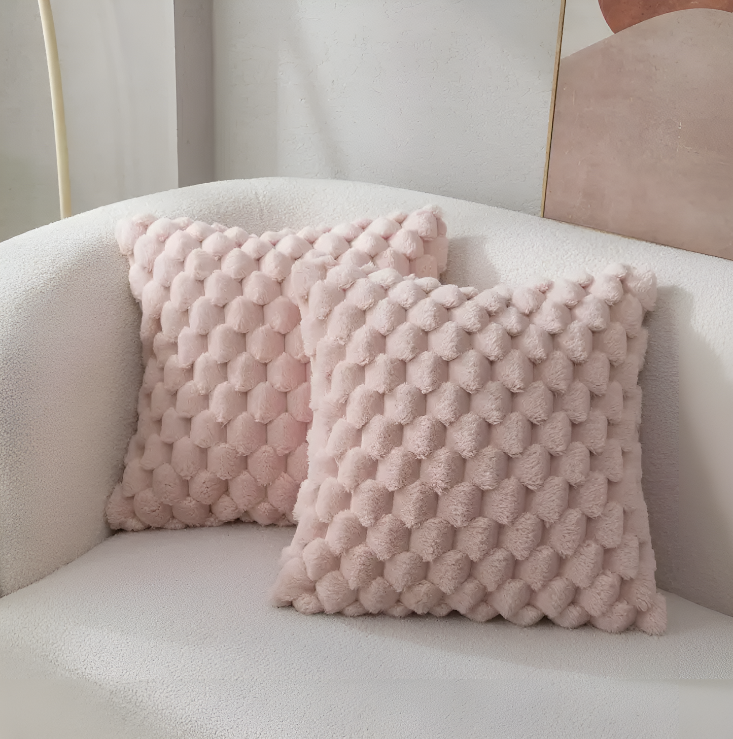 PlushHug | 3D Zacht Pluche Sierkussen, Effen Kleur, Ultiem Kussenachtig & Decoratief, Perfect voor Bank & Slaapkamercomfort