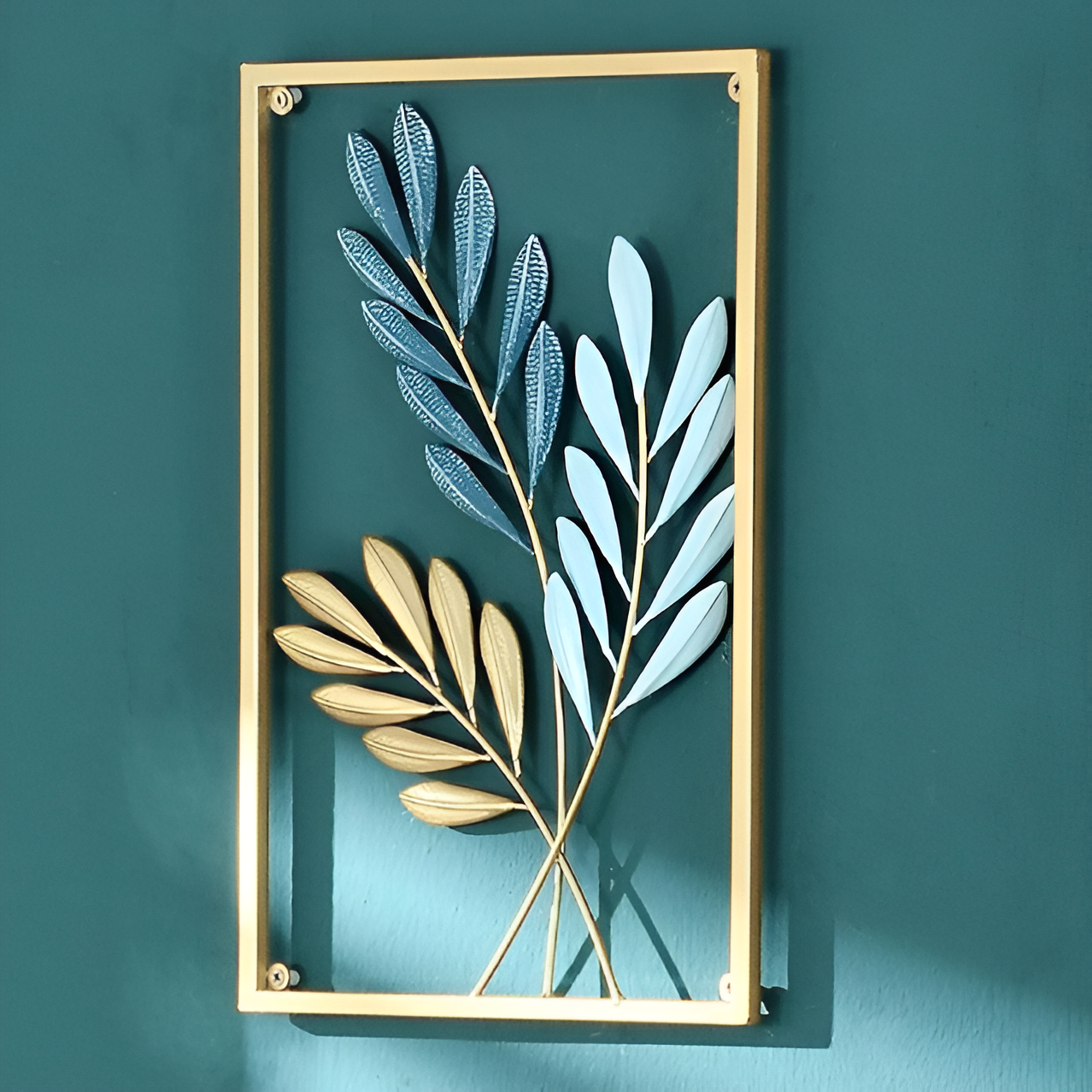 HyggeLeaf | Wanddecoratie, Metalen Blad-Inspiratie Design, Stijlvol Minimalistisch Statement Piece voor Elegante Woningen, Ideaal voor Natuurgerichte Interieurs & Muuraccenten.