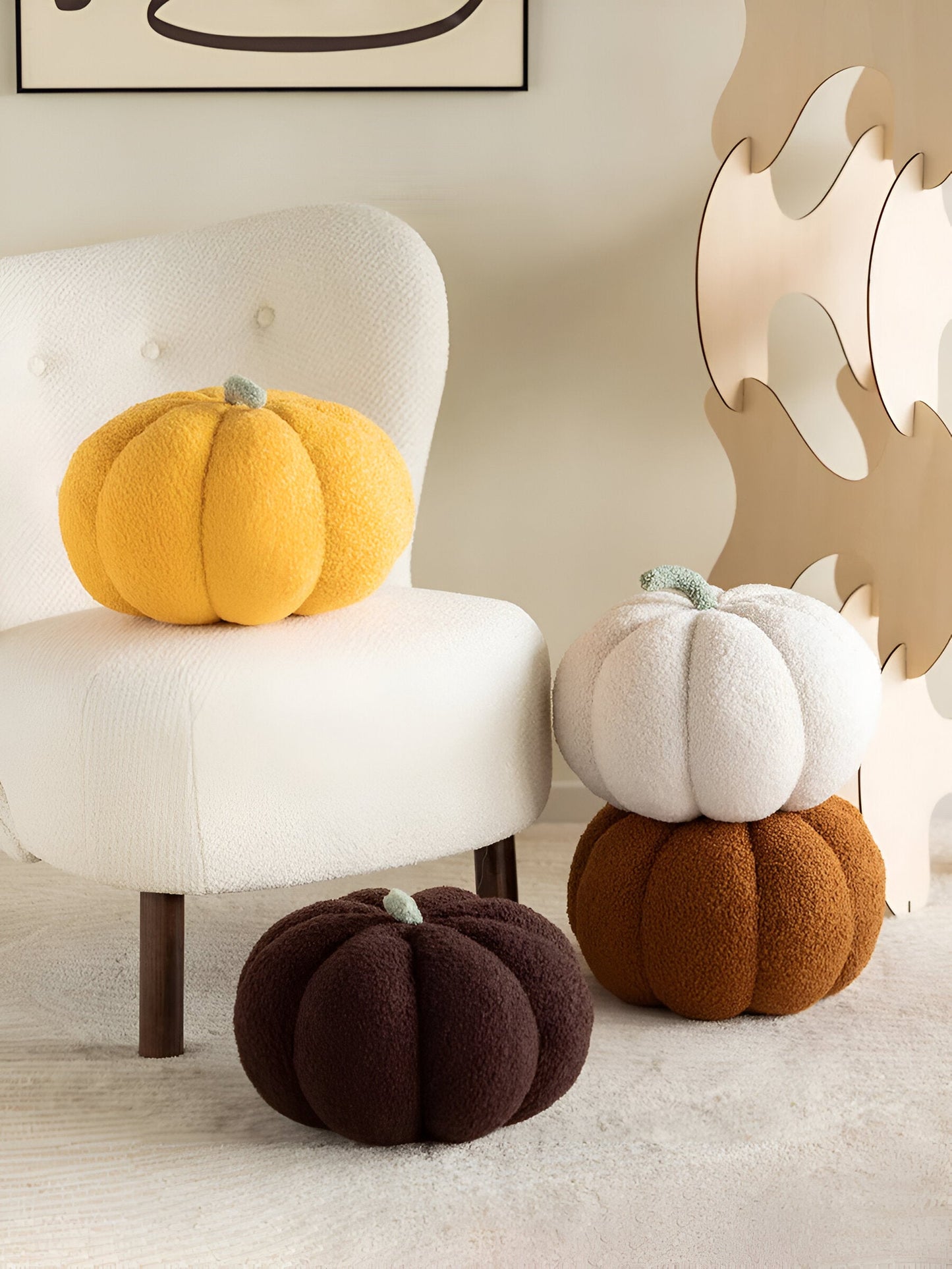 PumpkiCush | Creatief Pompoen Bankkussen, Zacht & Ondersteunend, Feestelijk & Decoratief, Perfect voor Thuis & Seizoensdecoratie