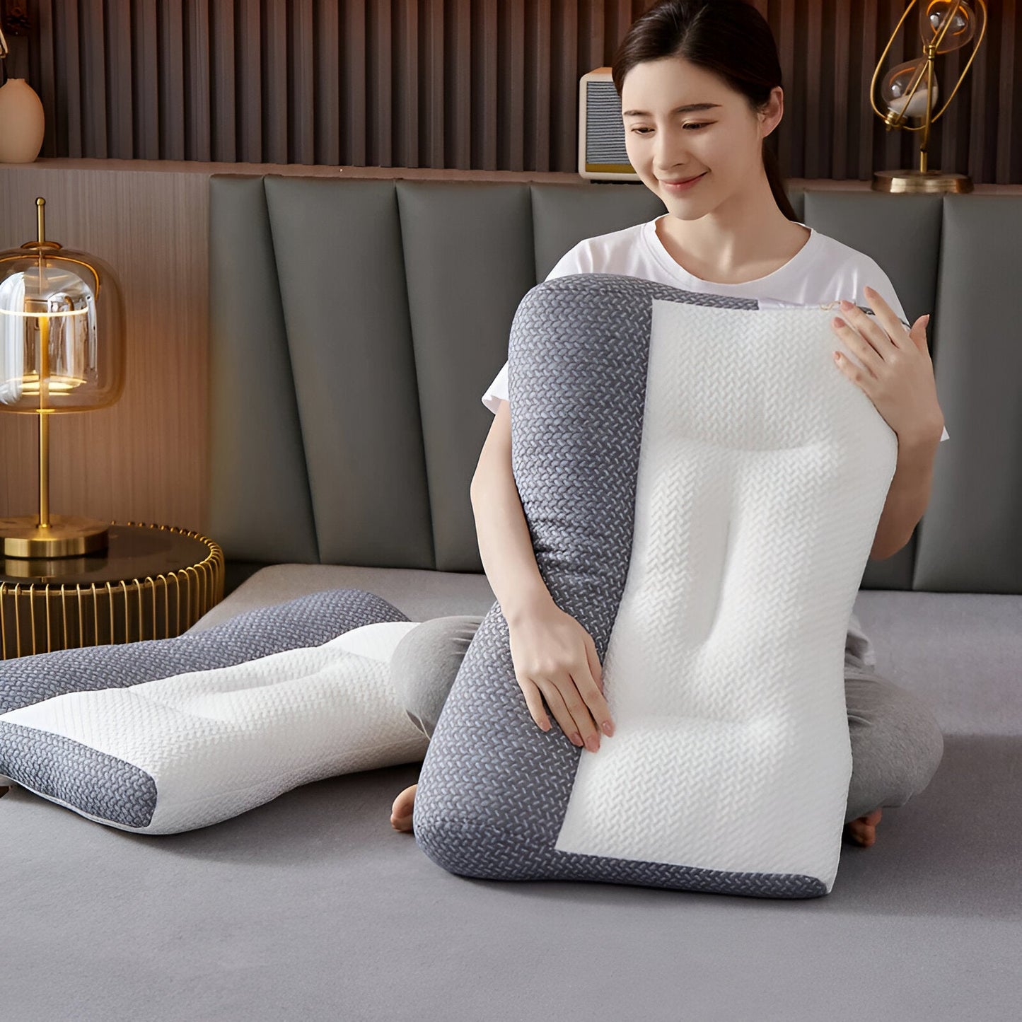 NeckEase | Comfortabel Neksteunkussen, Ergonomisch Ontwerp, Zacht & Ademend, Ideaal voor Slapen & Ontspanning