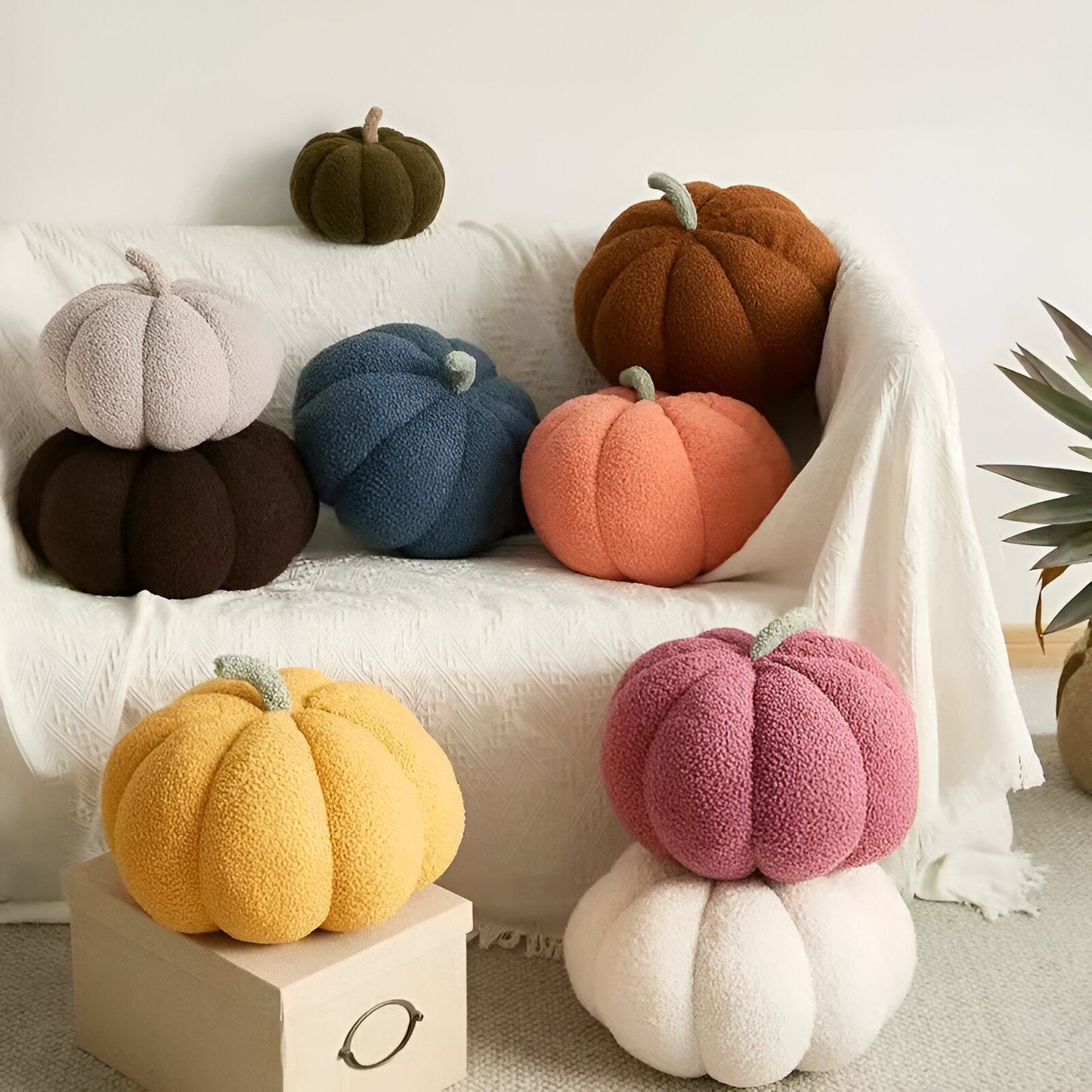 PumpkiCush | Creatief Pompoen Bankkussen, Zacht & Ondersteunend, Feestelijk & Decoratief, Perfect voor Thuis & Seizoensdecoratie